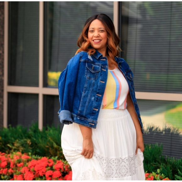 28W Lane Bryant Denim Jacket with Stretch - Picture 17 of 17